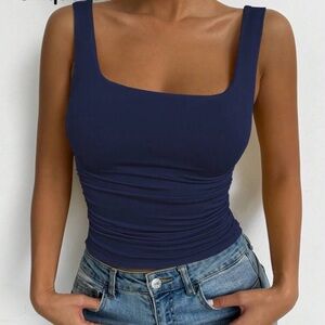SHEIN Dark Blue Tank Top